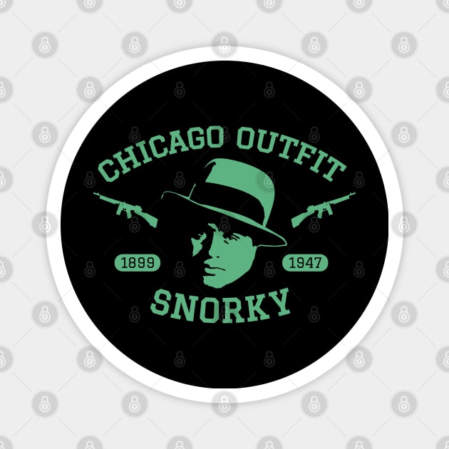 Al Capone 'Snorky' Portrait Logo - Chicago Outfit Magnet by Boogosh